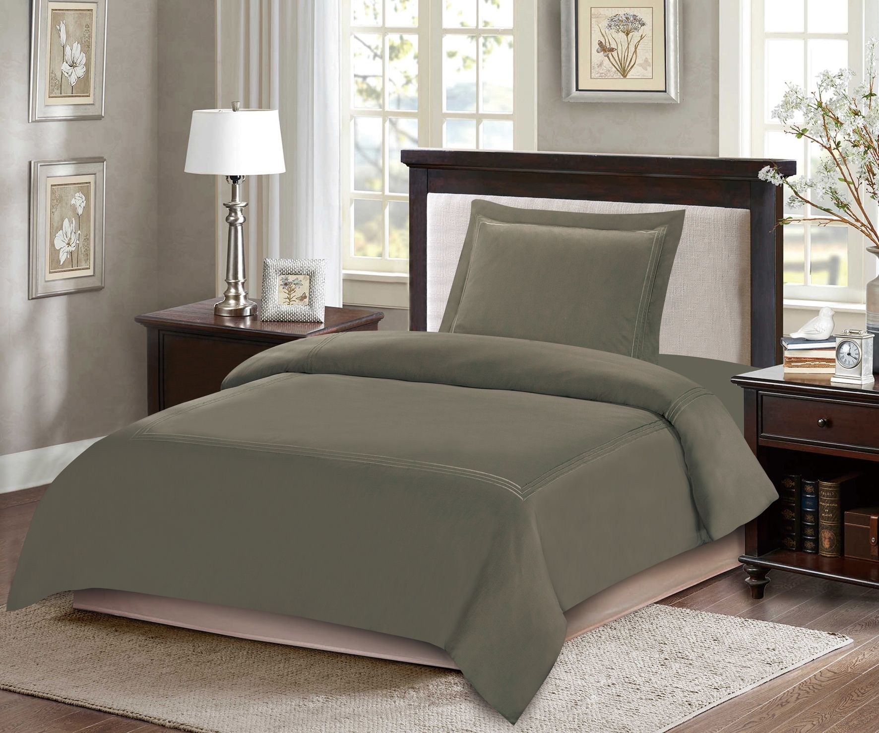 ARMN 3-Piece Single Duvet Cover Set - Brown Naturesoft
