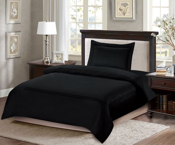 ARMN Naturesoft Single Duvet Cover Set 3pcs – Black ARMN Naturesoft Single Duvet Cover Set 3pcs – Black