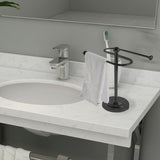 ARMN Drummond Towel Rack – Brown, Freestanding & Stable