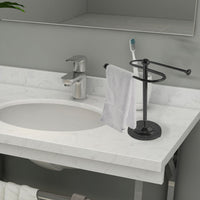 ARMN Drummond Towel Rack – Brown, Freestanding & Stable
