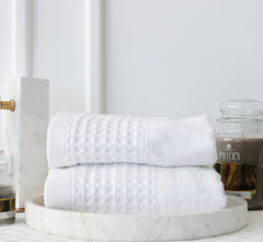 Dreams Monia 2-Piece Bath Towels Set - White