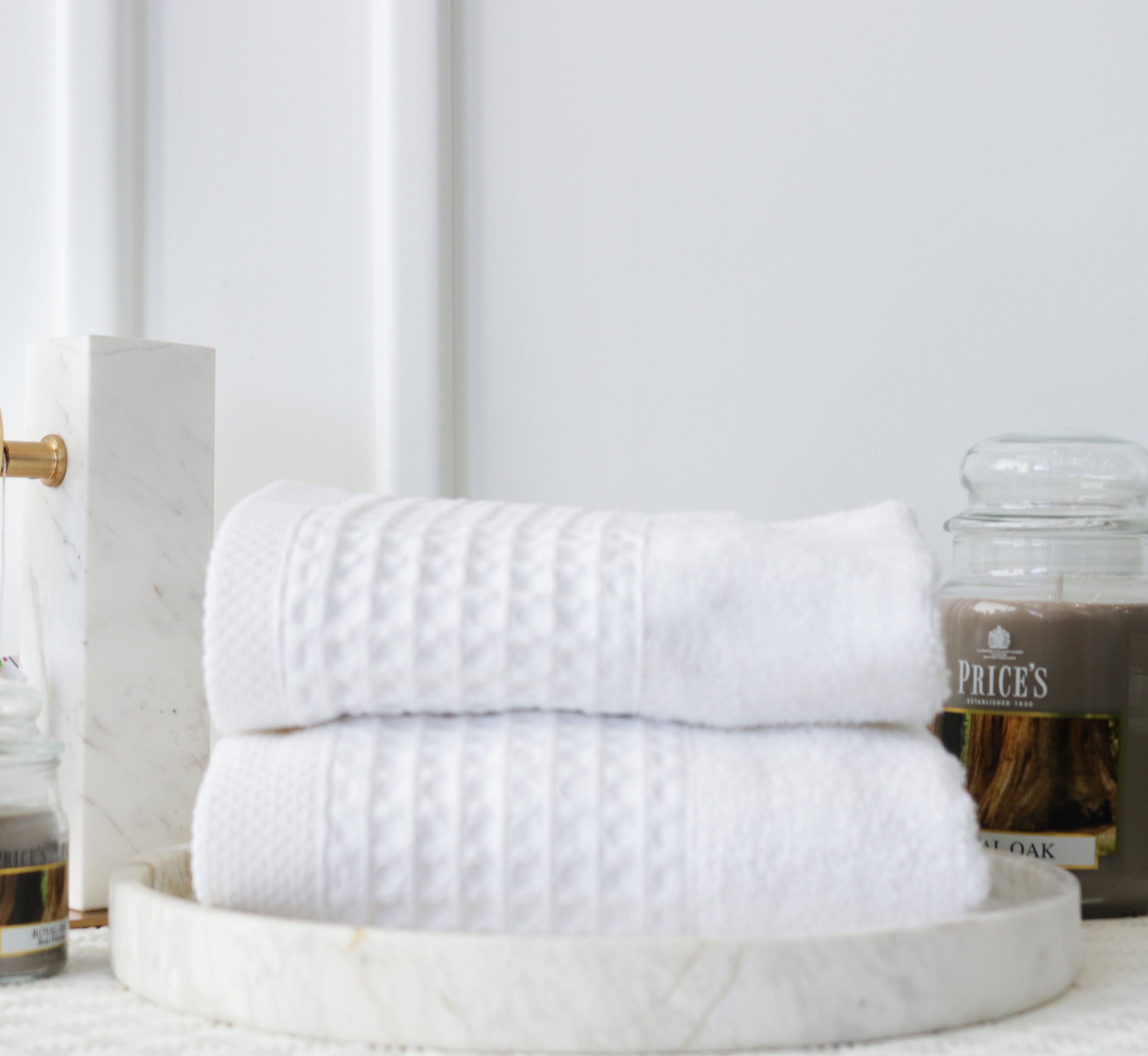 Dreams Monia 2-Piece Bath Towels Set - White