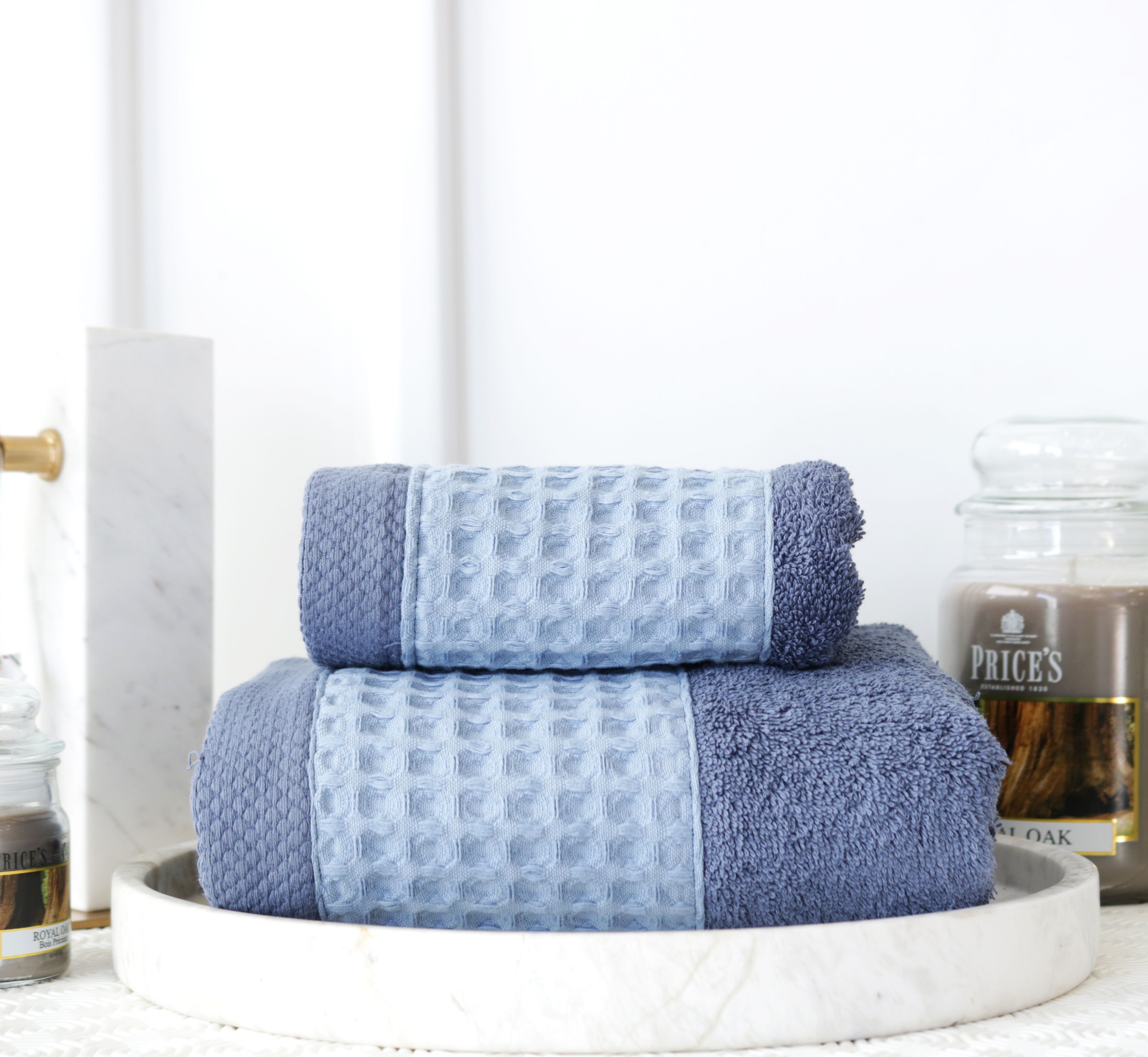 Dreams Monia 2-Piece Bath Towels Set - Blue
