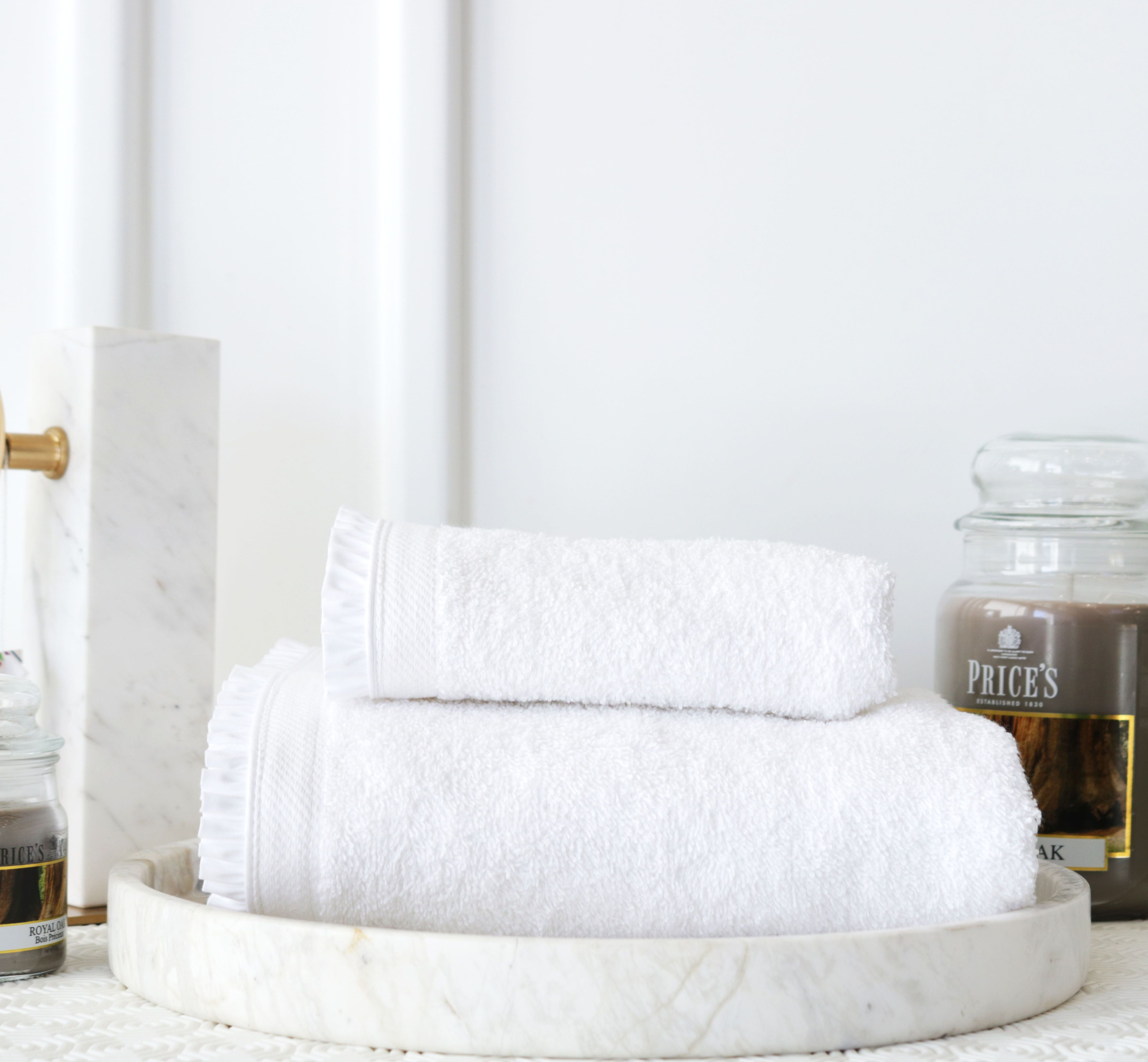 Dreams Georgette 2-Piece Bath Towels Set - White