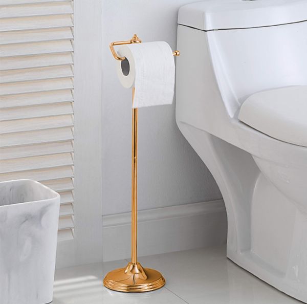 ARMN Delta Toilet Paper Holder Stand - Gold ARMN Delta Toilet Paper Holder Stand - Gold