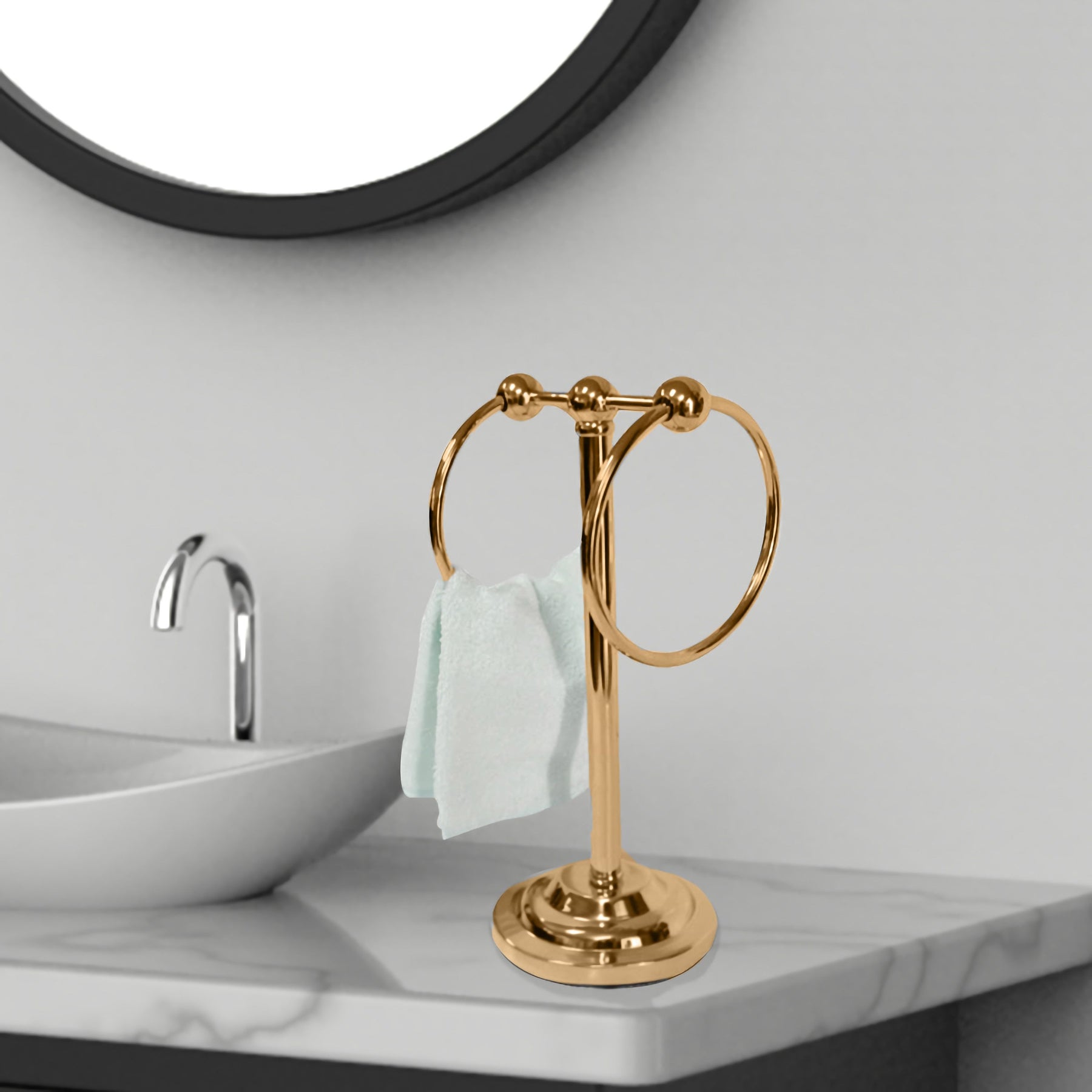 ARMN Delta Double Ring Towel Stand ARMN Delta Double Ring Towel Stand