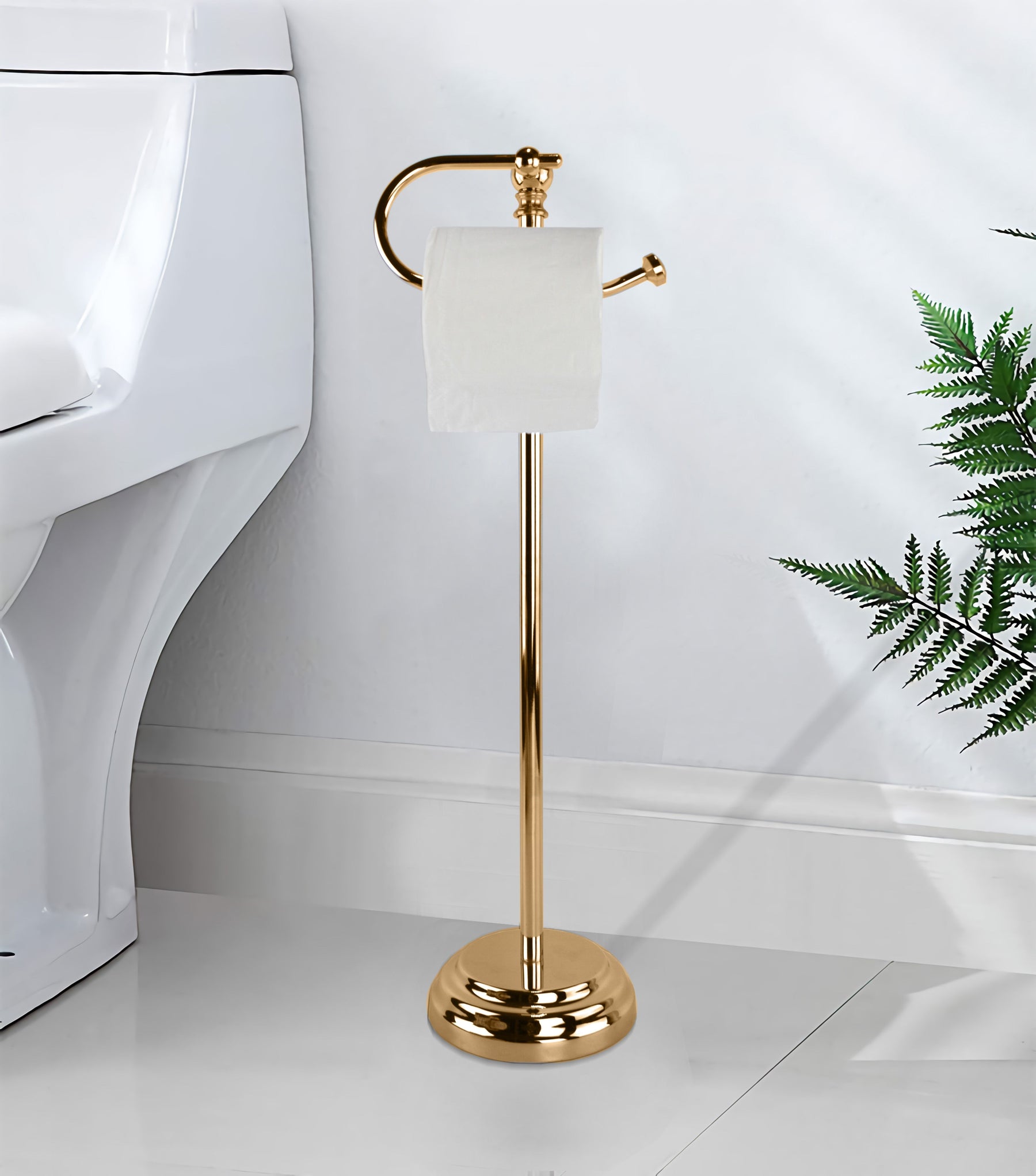 ARMN Delta Toilet Paper Holder - Gold Elegant ARMN Delta Toilet Paper Holder - Gold Elegant