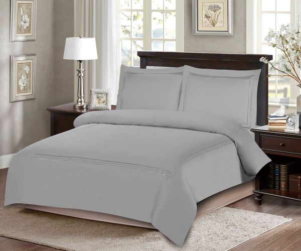 ARMN Naturesoft Single Duvet Cover Set 3pcs – Silver