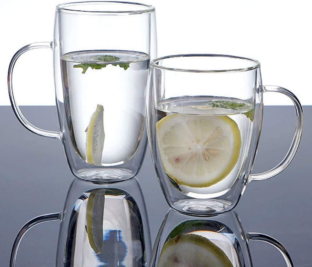 ARMN Anchor 450ml Double-Wall Glass Mug with Handle
