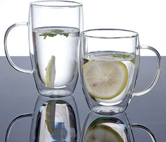 ARMN Anchor 450ml Double-Wall Glass Mug with Handle