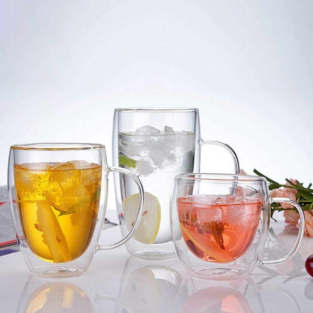 ARMN Anchor 450ml Double-Wall Glass Mug with Handle