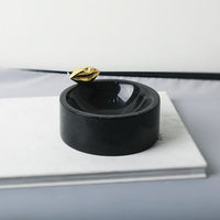 منفضة سجائر ARMN Sorbet سوداء 12 سم أنيقة وعملية
