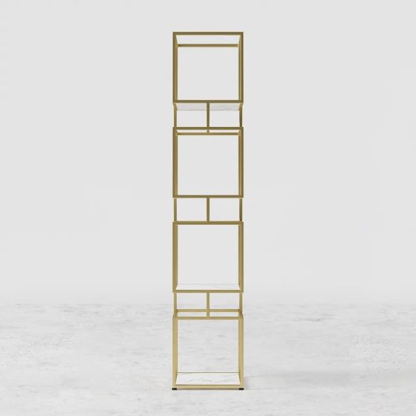 ARMN Regency 5-Shelf Stand – Elegant Gold Storage & Display ARMN Regency 5-Shelf Stand – Elegant Gold Storage & Display
