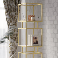 ARMN Regency 4-Shelf Stand – Elegant Gold Storage & Display