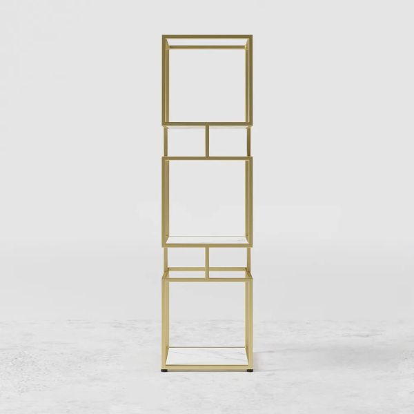 ARMN Regency 4-Shelf Stand – Elegant Gold Storage & Display ARMN Regency 4-Shelf Stand – Elegant Gold Storage & Display