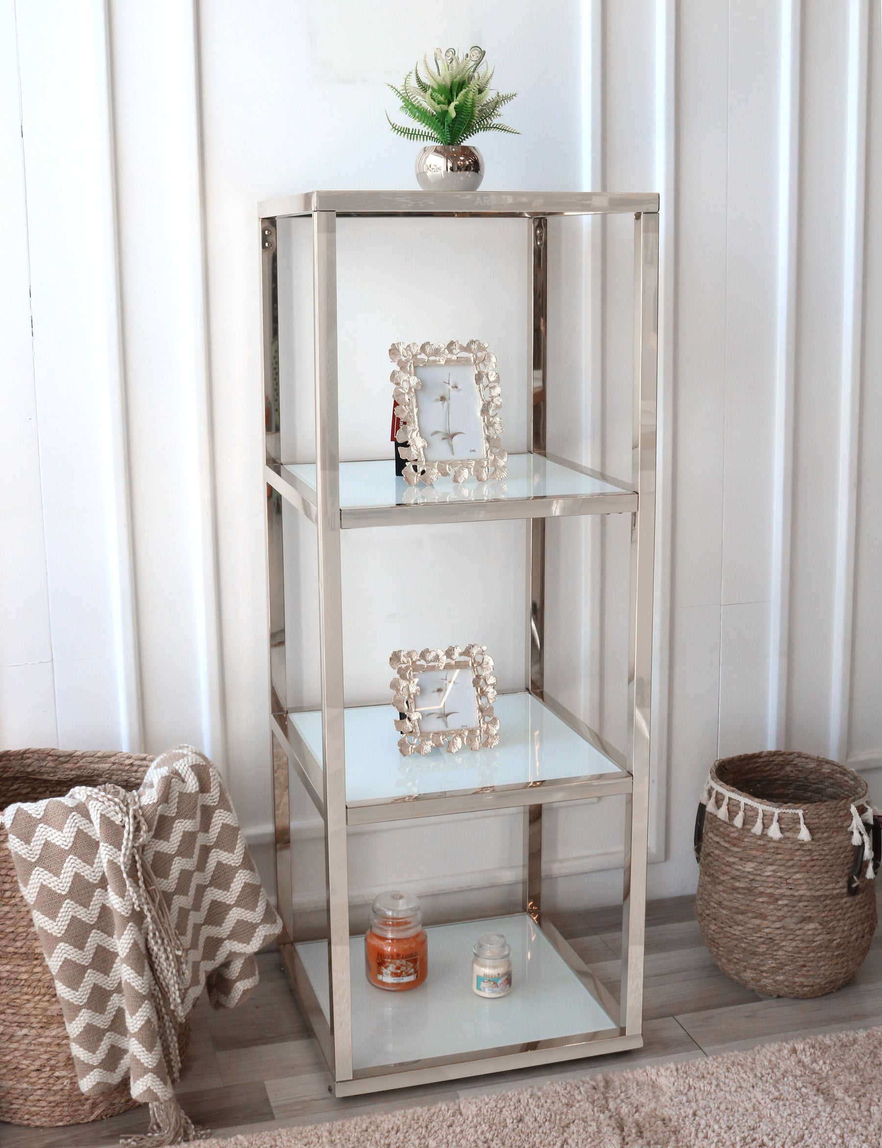ARMN Milton 4-Tier Stand 45×45cm - Silver