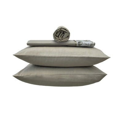 Carezze Terry 4-Piece Double Bed Sheet Set - Beige