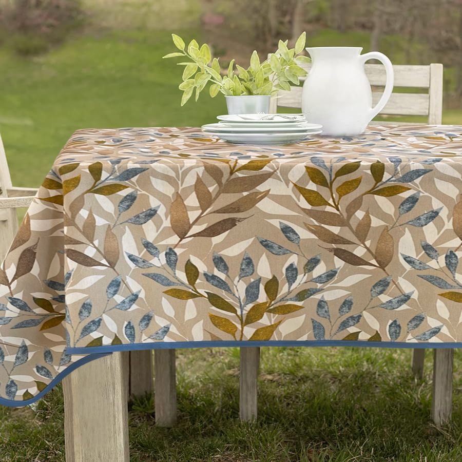 Dreams Tonga 140x180 cm Tablecloth & 7 Napkins Set - Blue