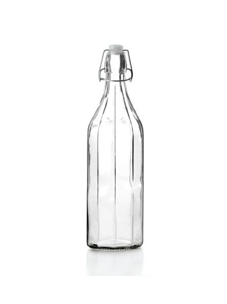 Ibili Glass Bottle 1L – Transparent & Durable