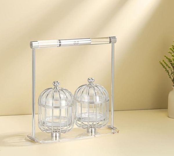 Alfursan Hostess Set with 2 Candy Jars – Elegant Serving Alfursan Hostess Set with 2 Candy Jars – Elegant Serving