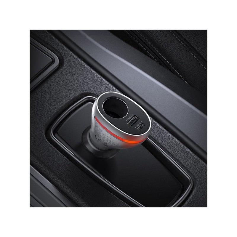 UGREEN Car Charger with Dual USB Ports Single Extension Socket (PD 20W)