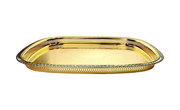 Zolten Rectangular Tray Gold 59.5×46.8 cm – Elegant Serving Zolten Rectangular Tray Gold 59.5×46.8 cm – Elegant Serving