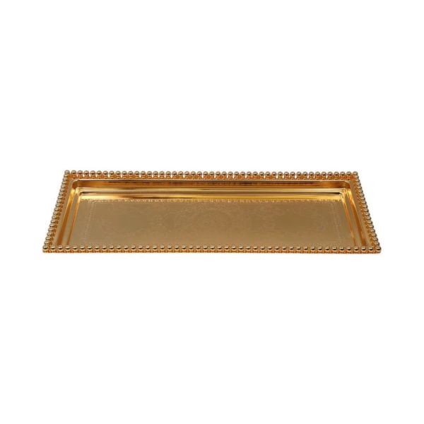 Zolten Rectangular Tray Gold 60×17 cm – Elegant Serving Zolten Rectangular Tray Gold 60×17 cm – Elegant Serving