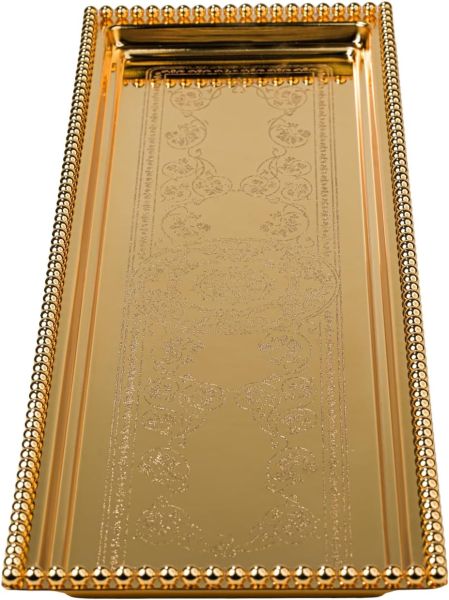 Zolten Rectangular Tray Gold 80×17 cm – Elegant Serving Zolten Rectangular Tray Gold 80×17 cm – Elegant Serving