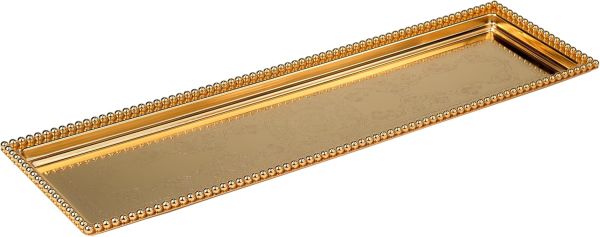 Zolten Rectangular Tray Gold 80×17 cm – Elegant Serving Zolten Rectangular Tray Gold 80×17 cm – Elegant Serving