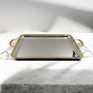 Zolten Rectangular Tray Silver & Gold 50×32.2 cm – Elegant