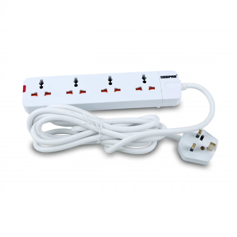 مشترك كهرباء 4 مخارج Geepas GES58012 مع مؤشرات LED