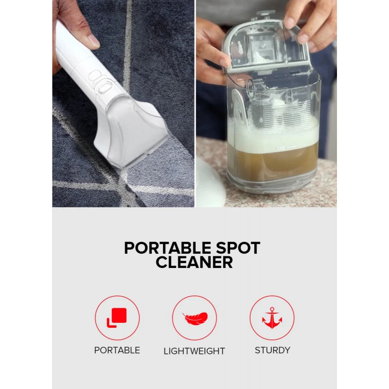 Geepas GSC19051 Portable Spot Cleaner – 400W, Dual Tank, 2 Cleaning Heads | Carpets & Upholstery | White