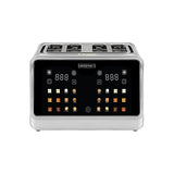 Geepas Digital 4-Slice Toaster, LED Touch, 6 Modes, Silver GBT36569UK