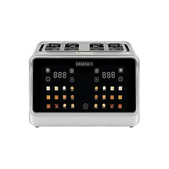 Geepas Digital 4-Slice Toaster, LED Touch, 6 Modes, Silver GBT36569UK