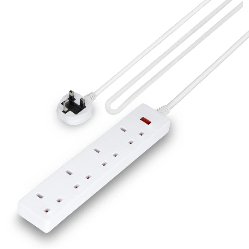 Geepas 6-Gang Extension Lead, 2990W, 5m Cable GES58156