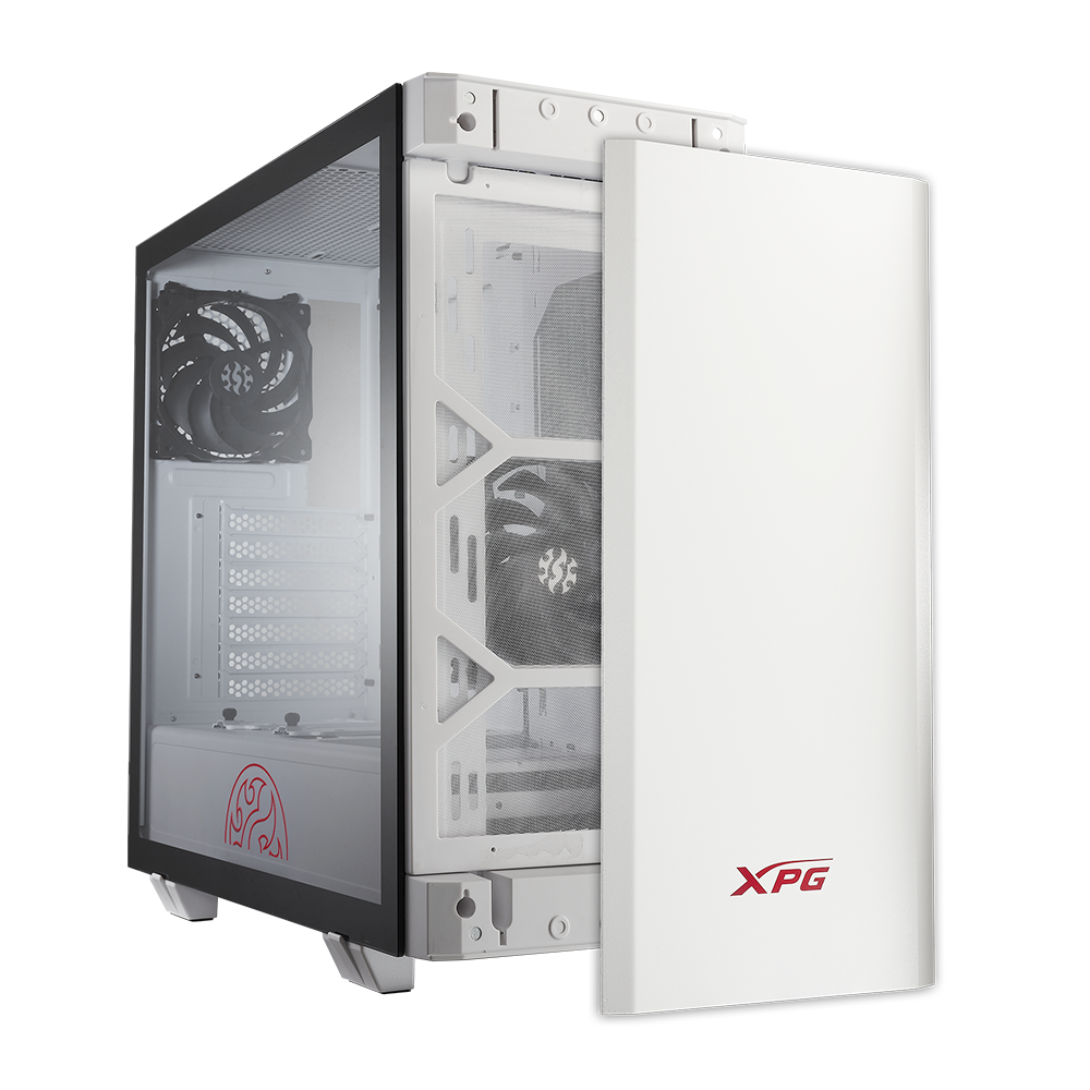 XPG INVADER Mid-Tower Gaming PC Chassis (White)