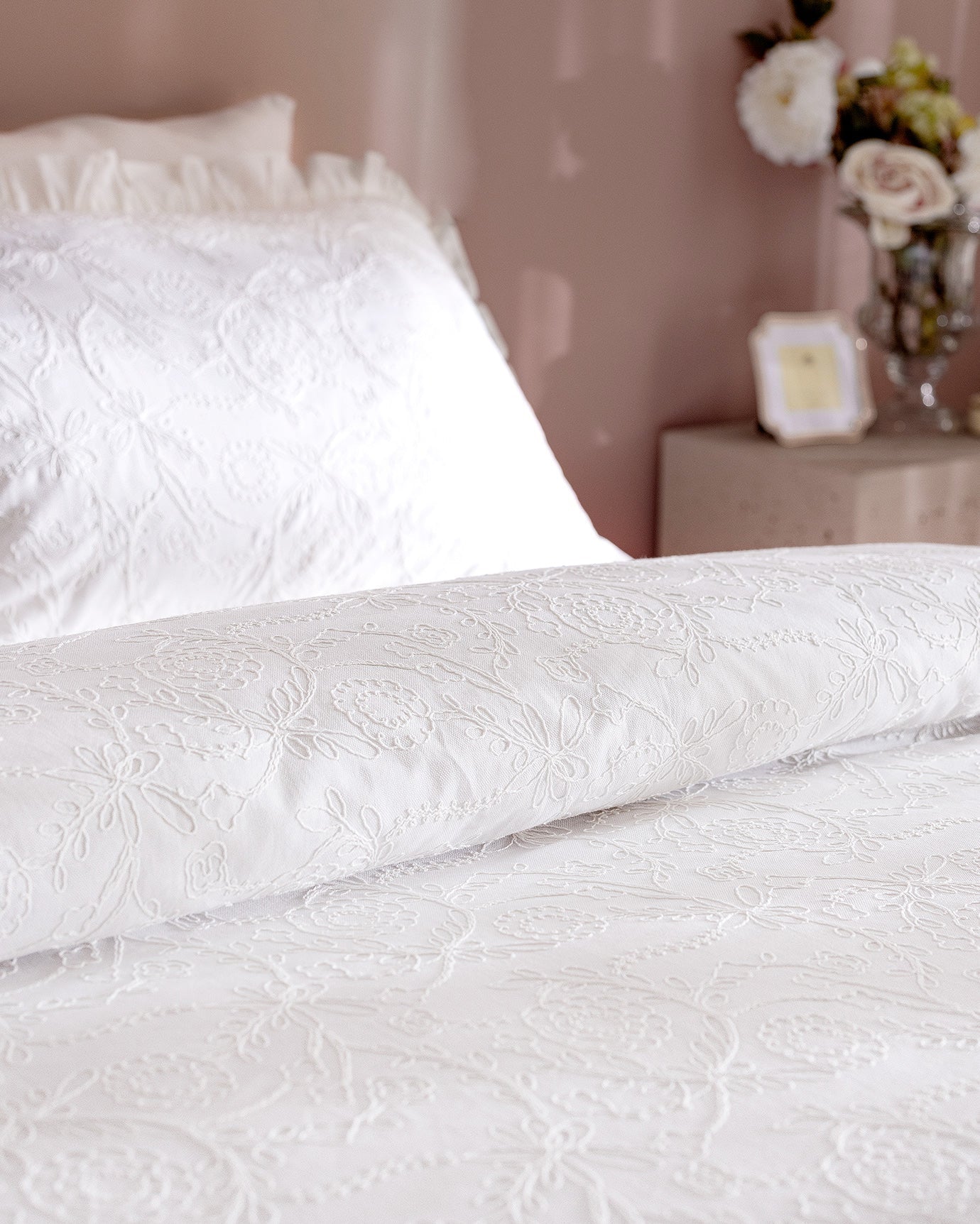 Aulne Double Sıze Embroıdery Duvet Cover Set - Madame Coco JO