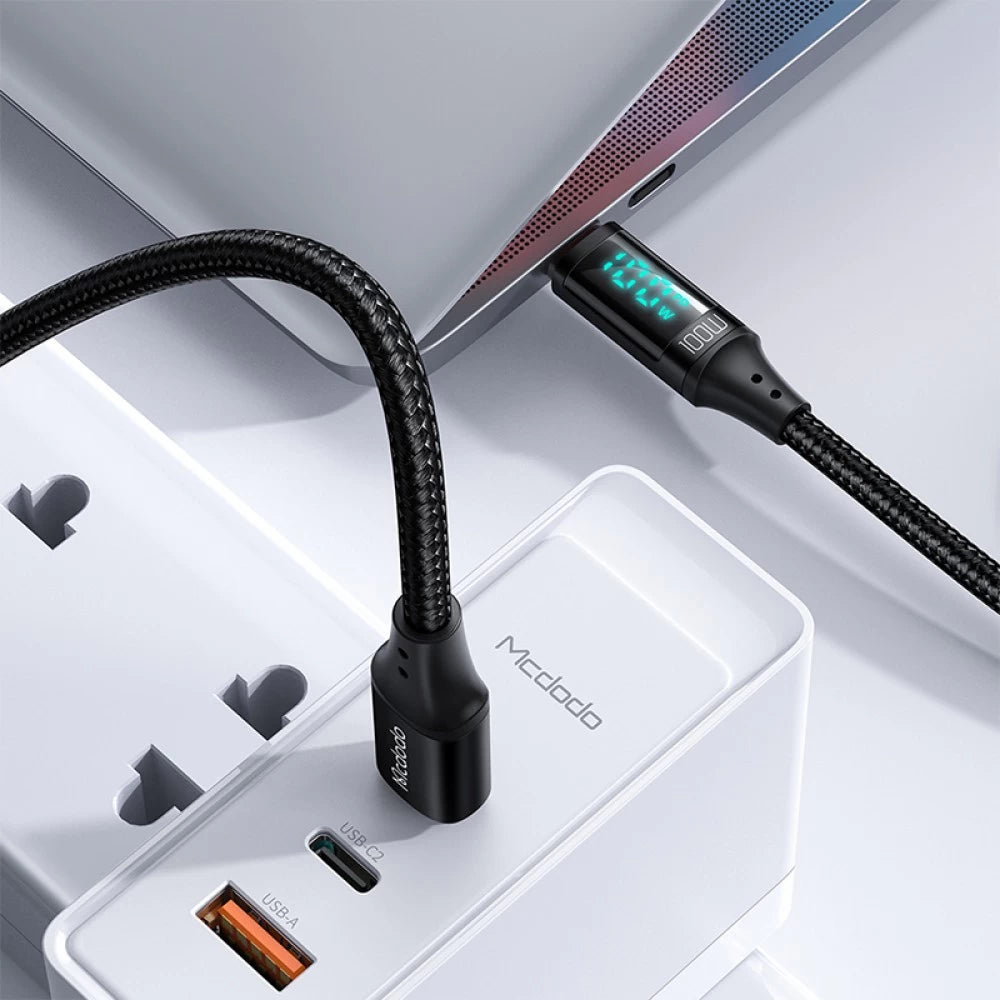 Mcdodo 100W Type C to Type C Cable 1.2m Fast Charging - Black Mcdodo 100W Type C to Type C Cable 1.2m Fast Charging - Black