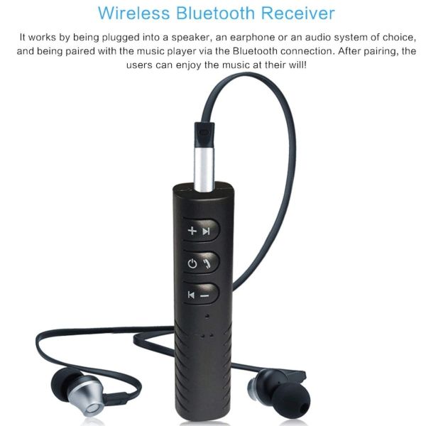 GO-Des Car AUX Bluetooth Cable Support Call & Audio Control