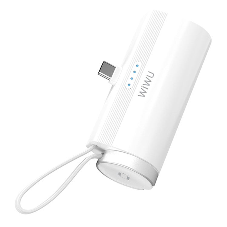 WIWU Capsule Mobile Power Bank Mini USB-C Portable Charger - White