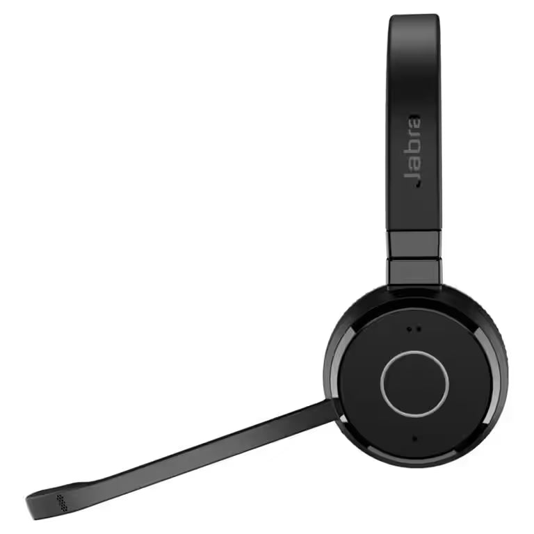 Jabra Evolve 65 TE UC Stereo Bluetooth Headset – 16H Battery, Noise-Canceling & Dual Connectivity