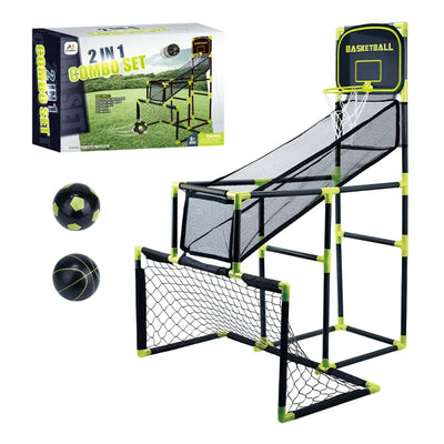 Aojie Sport – مركز رياضي للأطفال 2 في 1: كرة سلة وكرة قدم