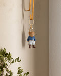 Madame Coco Emma Bear Keyring | Cute Navy & Gray Teddy Bear Keychain |