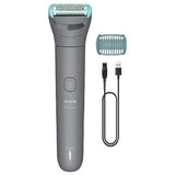 ماكينة تشذيب شعر الجسم Philips BG3470/15 من سلسلة 3000 - مقاومة للماء بنسبة 100%، مدة تشغيل 60 دقيقة - رمادي