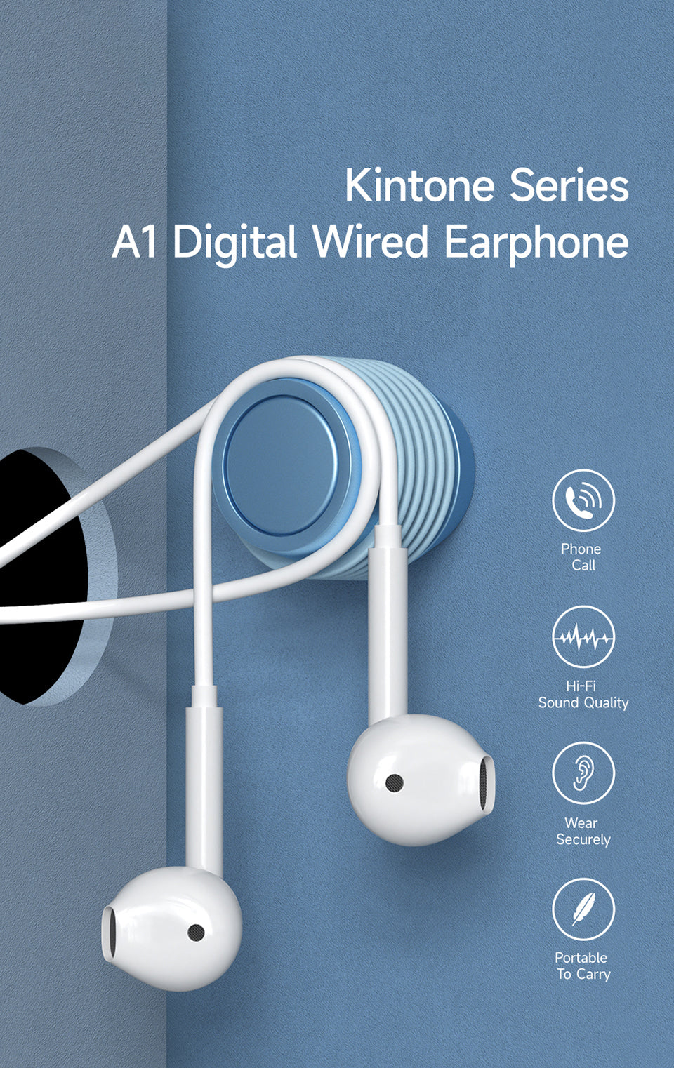 DEVIA Wired Earphones Kintone A1 Digital USB-C (Type-C)