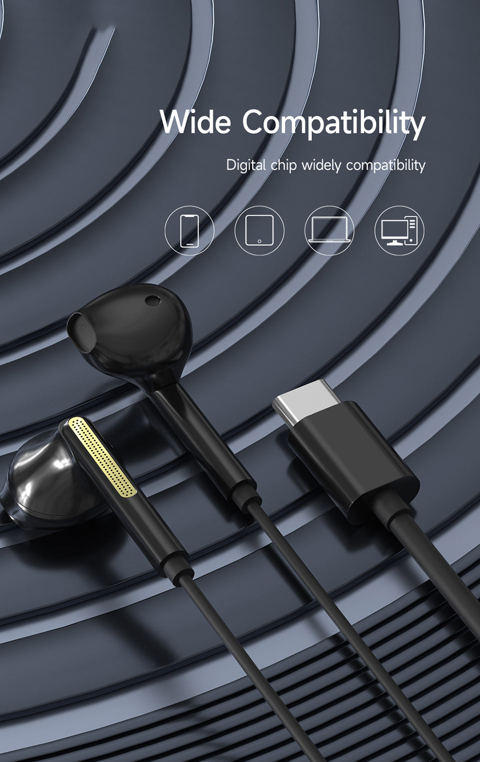 DEVIA Wired Earphones Kintone A1 Digital USB-C (Type-C)
