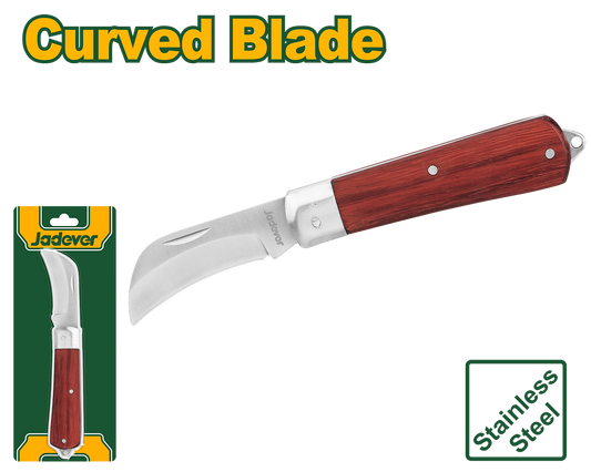 Jadever 198mm Curved Cable Stripping Knife | Electrician Tool