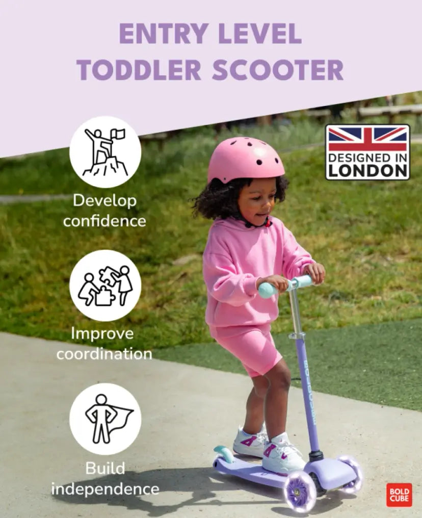 Bold Cube Teeny Three-Wheel Scooter – Lilac Bold Cube Teeny Three-Wheel Scooter – Lilac
