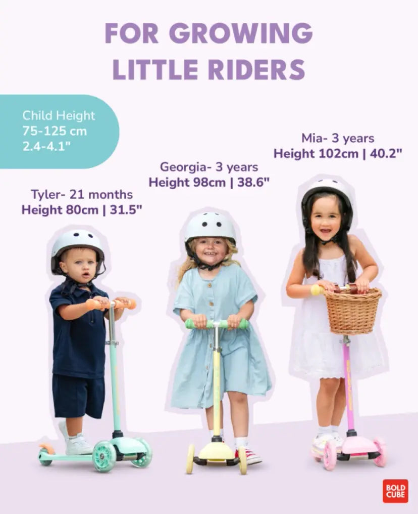 Bold Cube Teeny Three-Wheel Scooter – Lilac Bold Cube Teeny Three-Wheel Scooter – Lilac