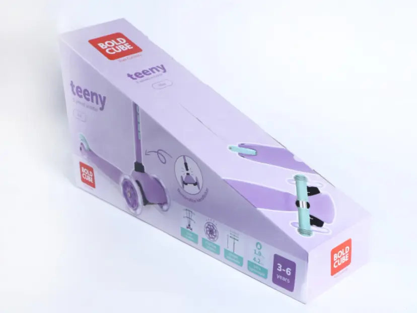 Bold Cube Teeny Three-Wheel Scooter – Lilac Bold Cube Teeny Three-Wheel Scooter – Lilac
